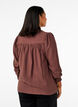 Blouse met rucheskraag, Bruin, Model image number 2