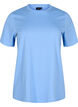 Basic katoenen T-shirt met ronde hals, Blauw, Packshot image number 0