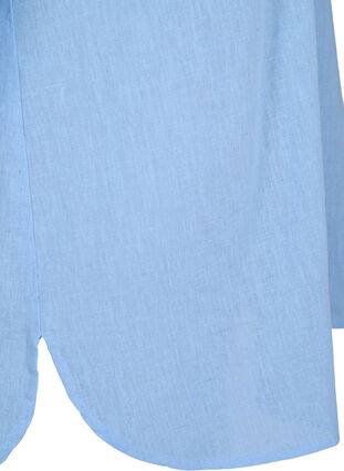 Overhemdblouse van katoen-linnenmix met knoopsluiting, Serenity, Packshot image number 3