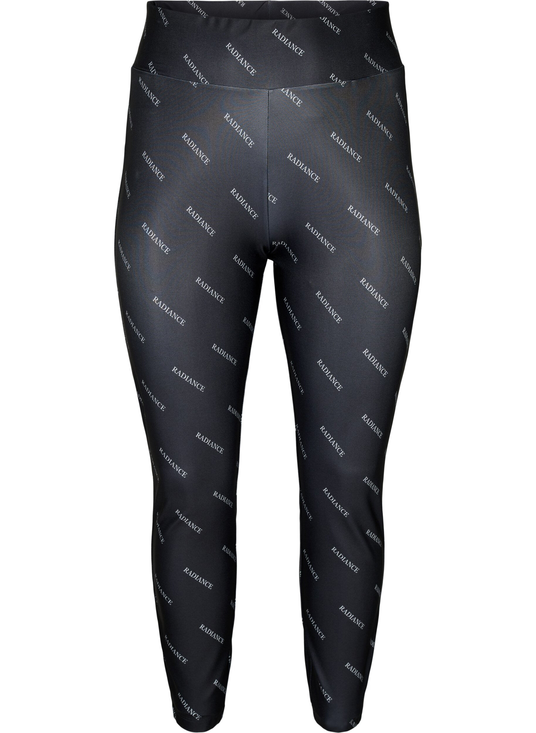 Zizzi Leggings met print, Black Radiance, Packshot image number 0