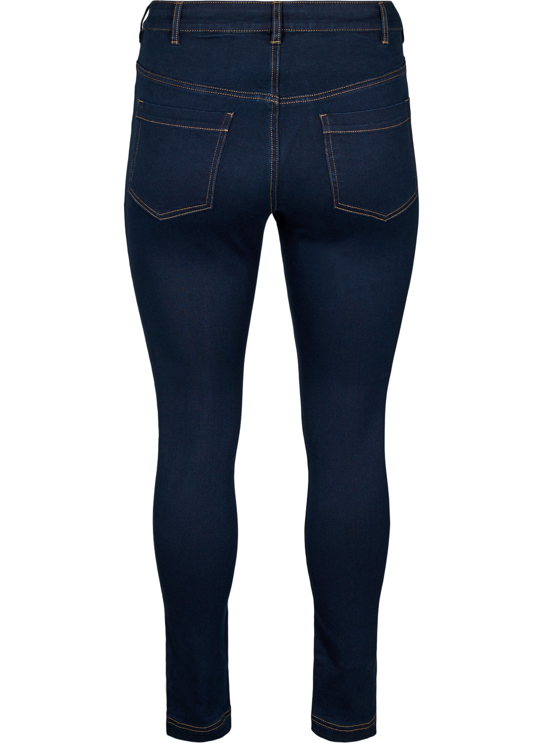 Zizzi Super slim Amy jeans met hoge taille, Unwashed, Packshot image number 1