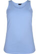 Effen gekleurd basic top in katoen, Blauw, Packshot image number 0