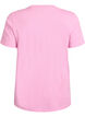 Basic katoenen T-shirt met ronde hals, Roze, Packshot image number 1