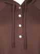 Sweaterjurk met lange mouwen en capuchon, Chocolate M. Mél., Packshot image number 2
