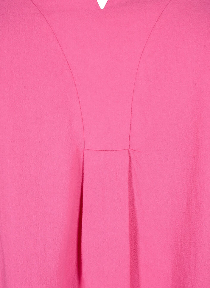 FLASH - Katoenen blouse met halflange mouwen, Raspberry Rose, Packshot image number 2