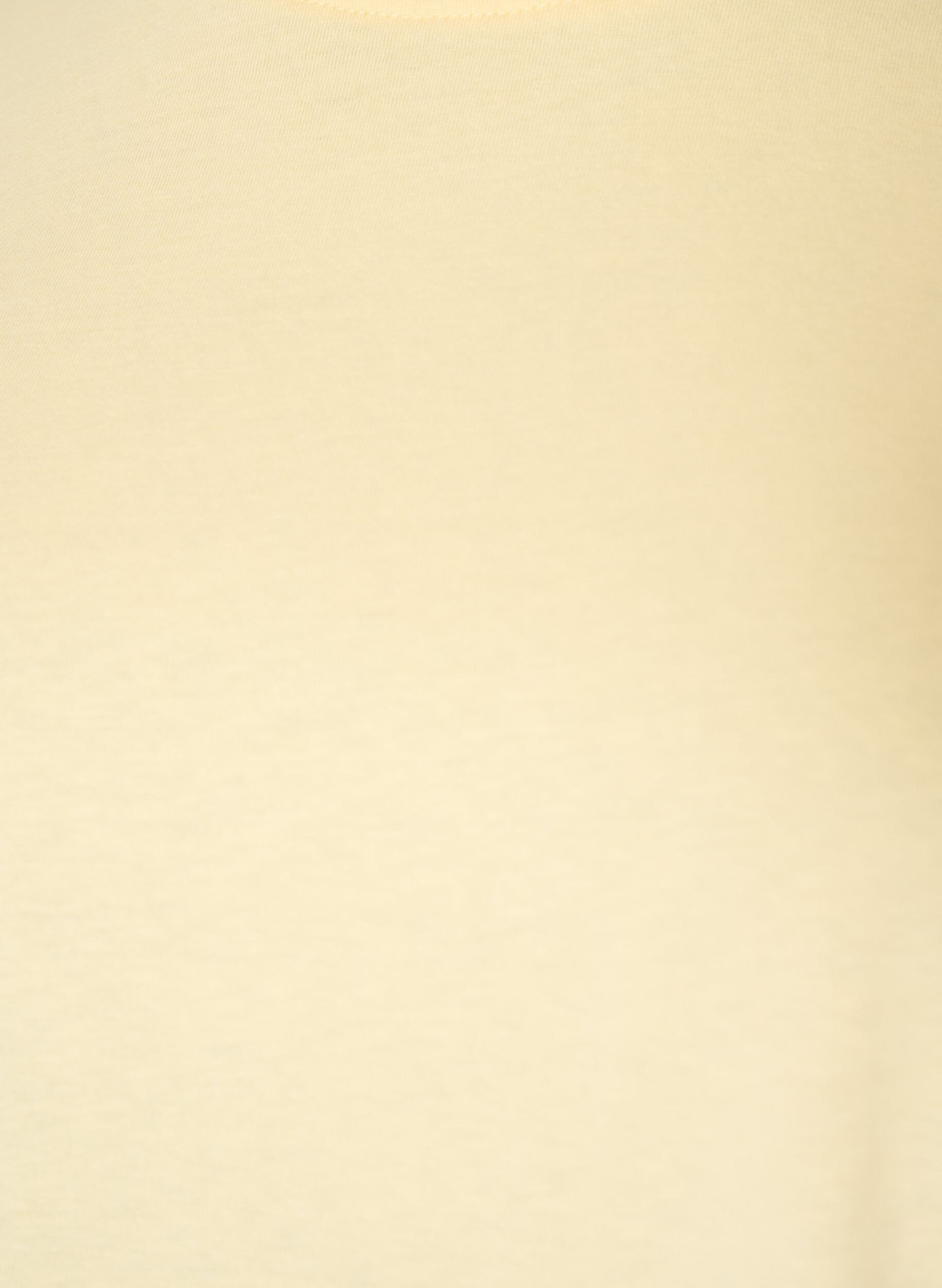 ZizziT-shirt met asymmetrische kanten zoom, Geel, Packshot image number 2