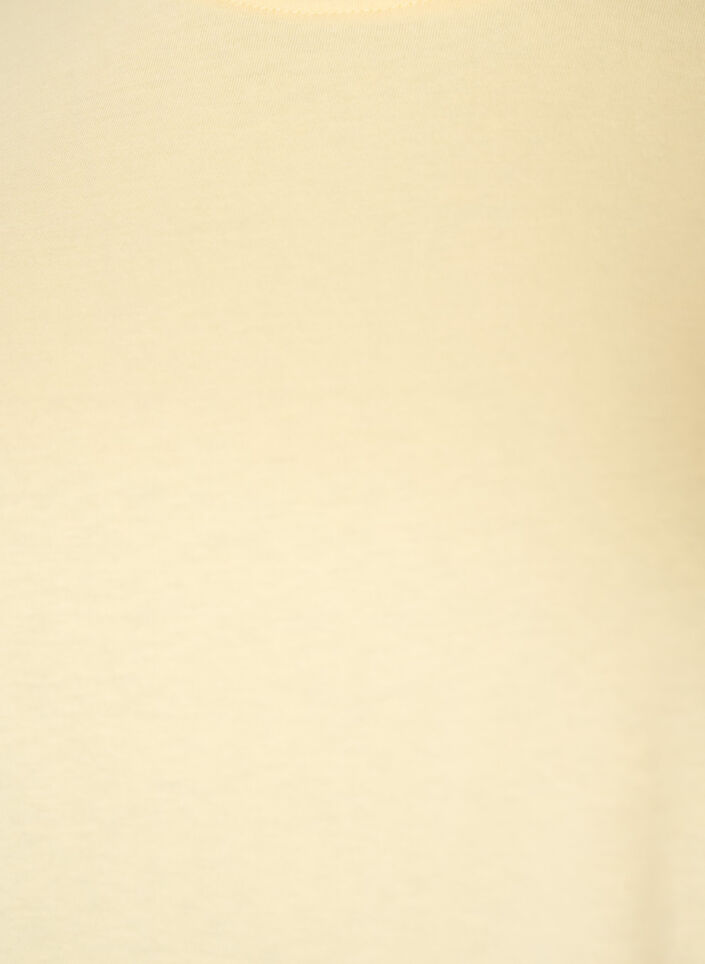 T-shirt met asymmetrische kanten zoom, Geel, Packshot image number 2