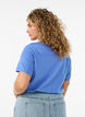 Organisch katoenen T-shirt met print aan de voorkant, Blauw, Model image number 2
