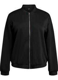 Bomber vest met ritssluiting, Zwart