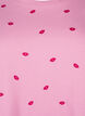 T-shirt van biologisch katoen met geborduurde lippen, Rose Bl. Lips Emb. , Packshot image number 2