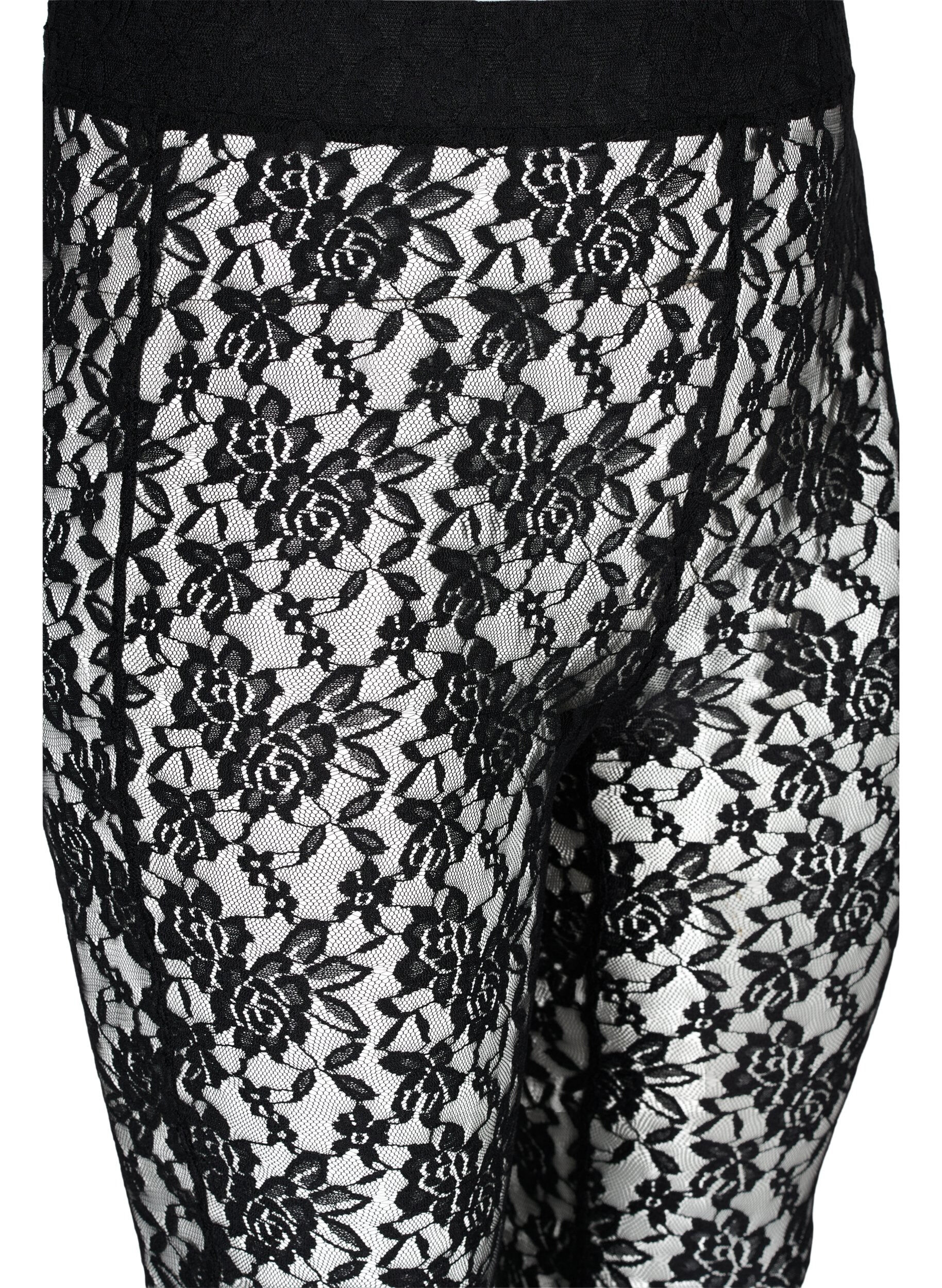 Zizzi Legging van kant, Black, Packshot image number 2