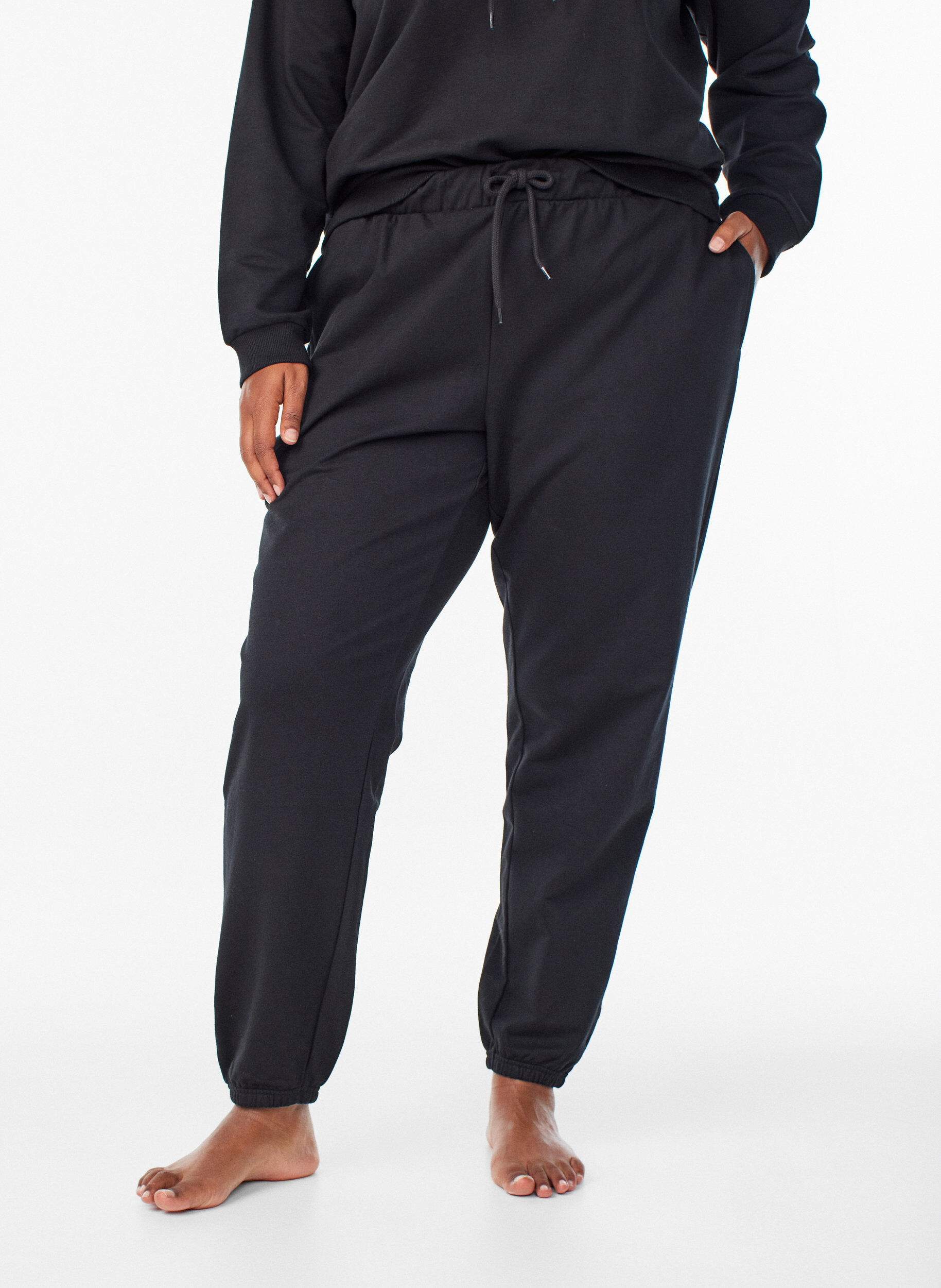 ZizziTrainingsbroek met zakken, Zwart, Model image number 2