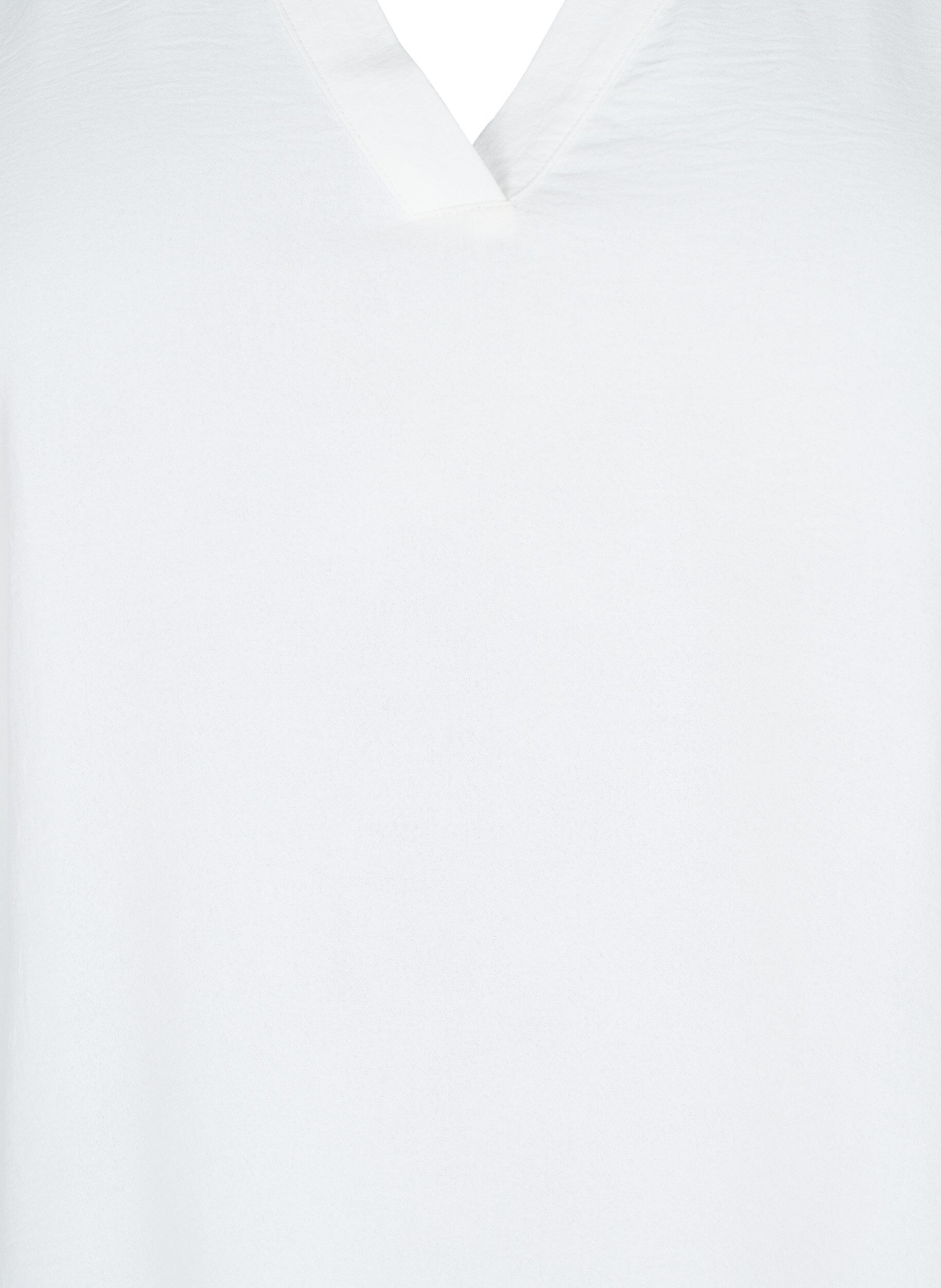 Zizzi Flash - Blouse met 3/4 mouwen, Vanille, Packshot image number 2