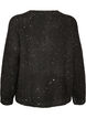 Cardigan met pailletten en knopen, Zwart, Packshot image number 1