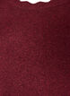 Korte gebreide jurk met golvende zoom en splitjes, Rood, Packshot image number 2
