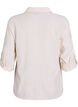 Linnen en viscose shirt met 3/4 mouwen, Beige, Packshot image number 1