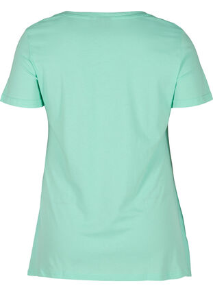 Katoenen t-shirt met korte mouwen en a-lijn, Cabbage DARLIN, Packshot image number 1