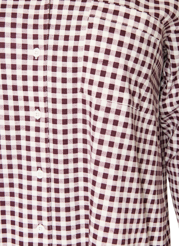 Katoenen pyjamashirt met borstzak, Rood, Packshot image number 2