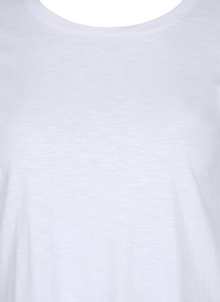 Katoenen t-shirt met korte mouwen, Bright White, Packshot image number 2