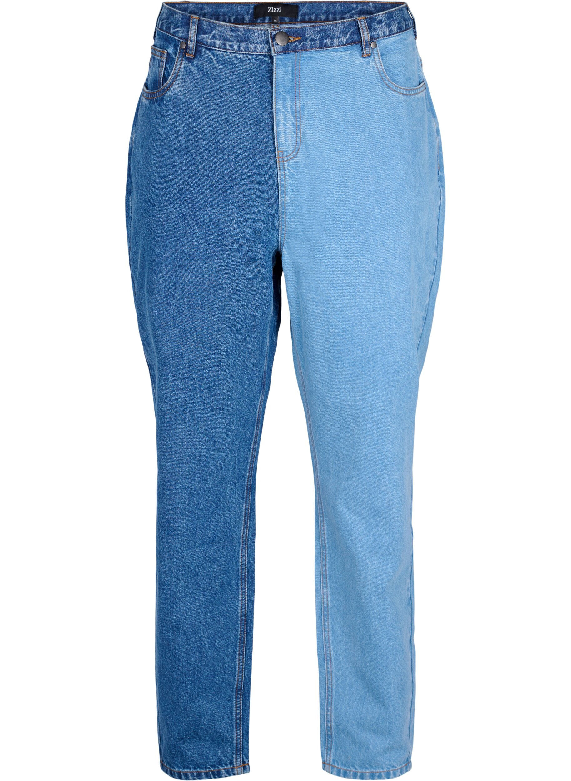 Zizzi Tweekleurige Mille Mom Fit Jeans, Lt. B. Comb, Packshot image number 0