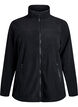Fleece jack met zakken, Zwart, Packshot image number 0