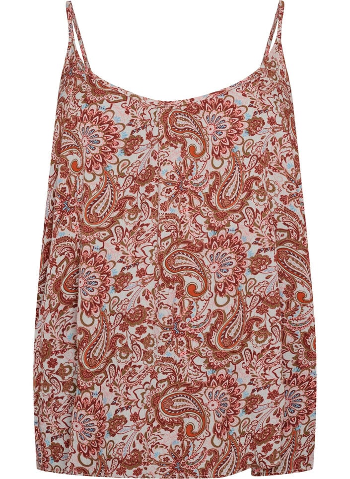 Strap top in viscose, Roze, Packshot image number 0