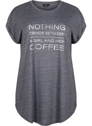 Nachthemd met korte mouwen en tekstprint, 