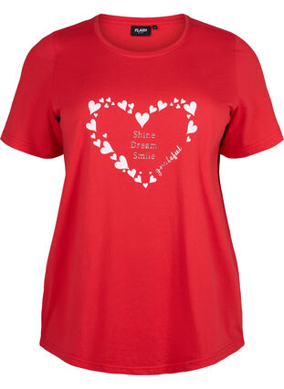 FLASH - T-shirt met motief, High Risk Red Heart, Packshot image number 0