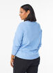 Gebreide blouse met ronde hals, Blauw, Model image number 2