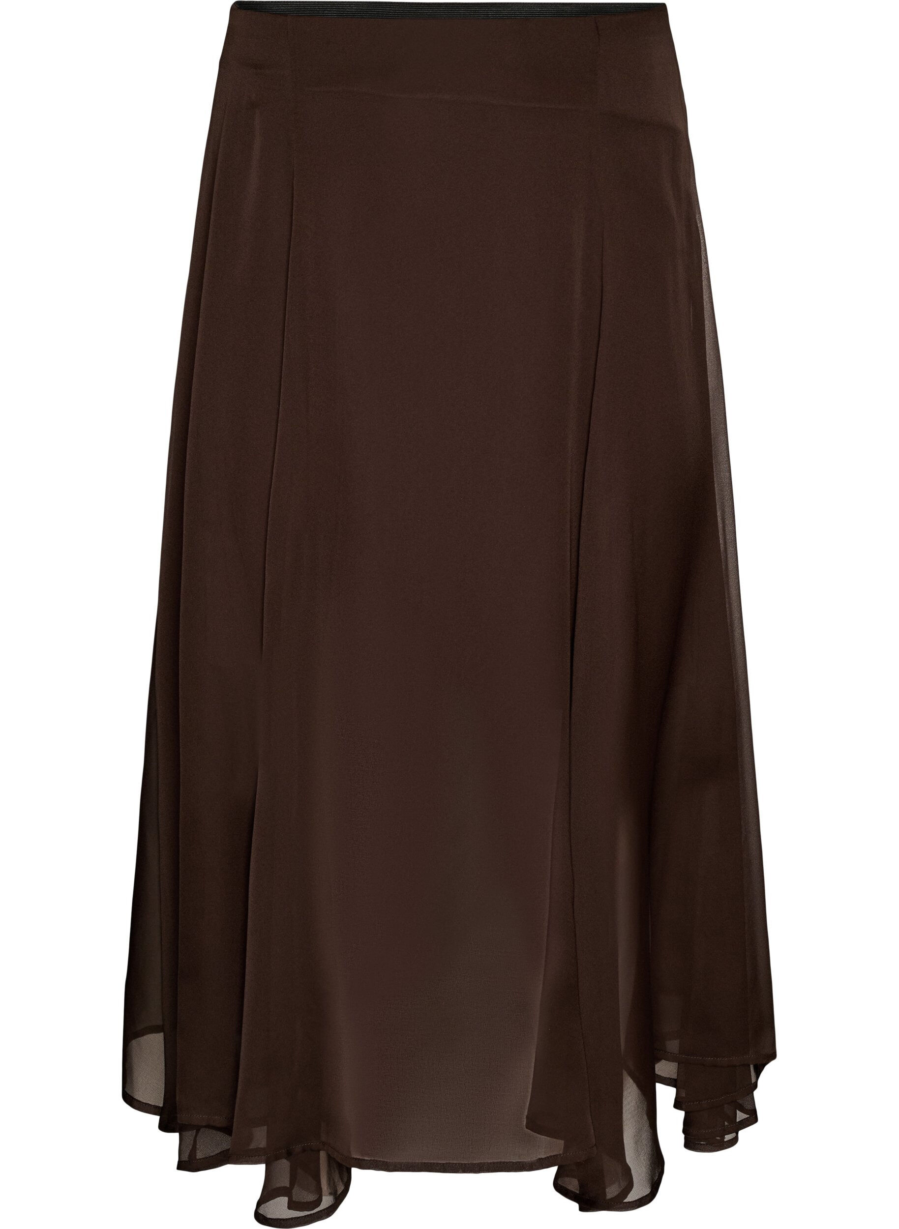 ZizziA-lijn midirok, Bruin, Packshot image number 1