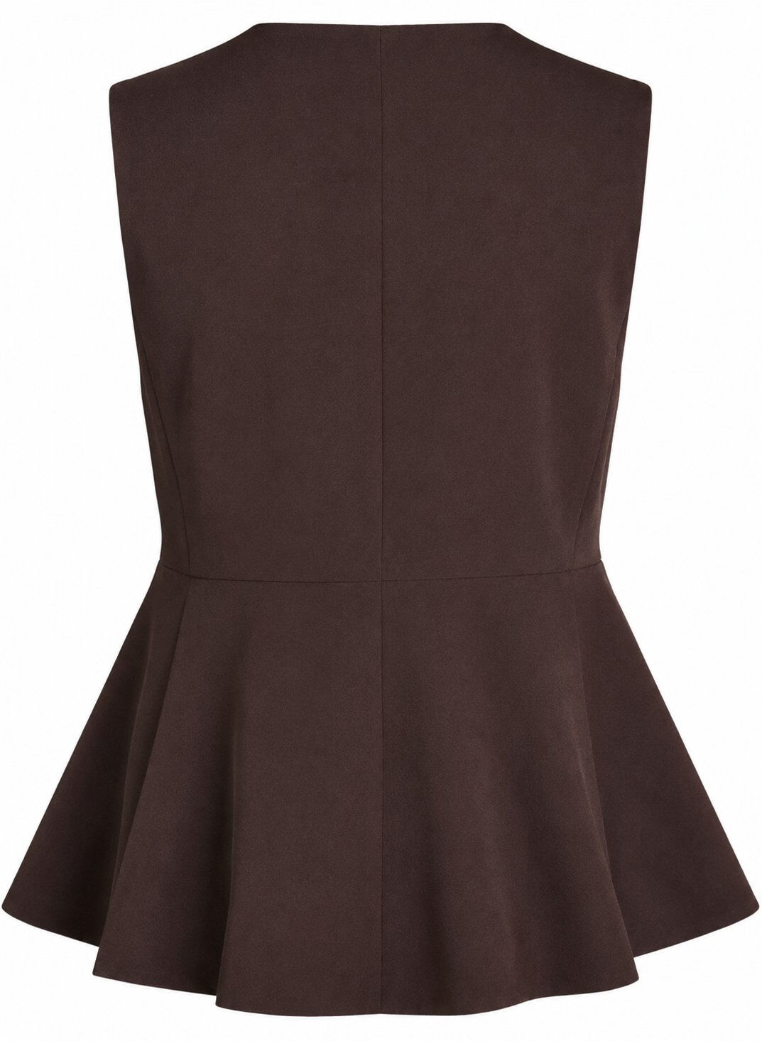 ZizziGilet met krijtstreep en peplum, Bruin, Packshot image number 1
