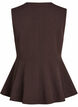 Gilet met krijtstreep en peplum, Bruin, Packshot image number 1