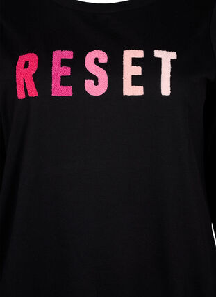 Sweatshirt met tekst, Black W. Reset, Packshot image number 2
