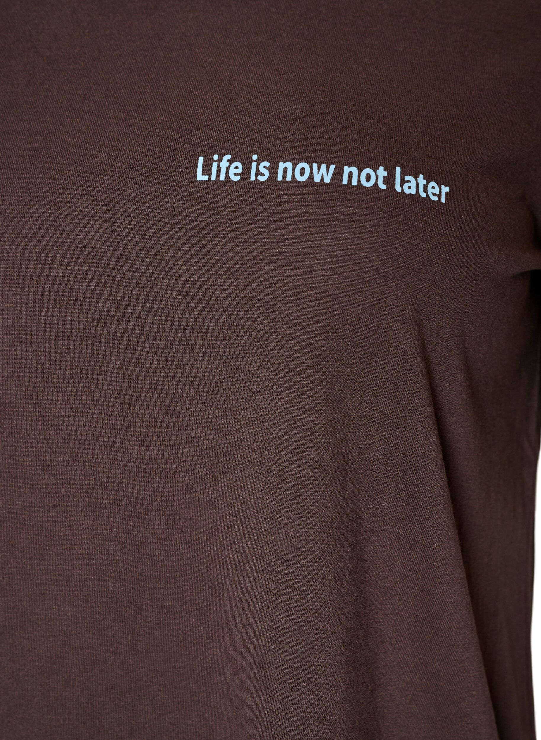 ZizziT-shirt met motief, Bruin, Packshot image number 2