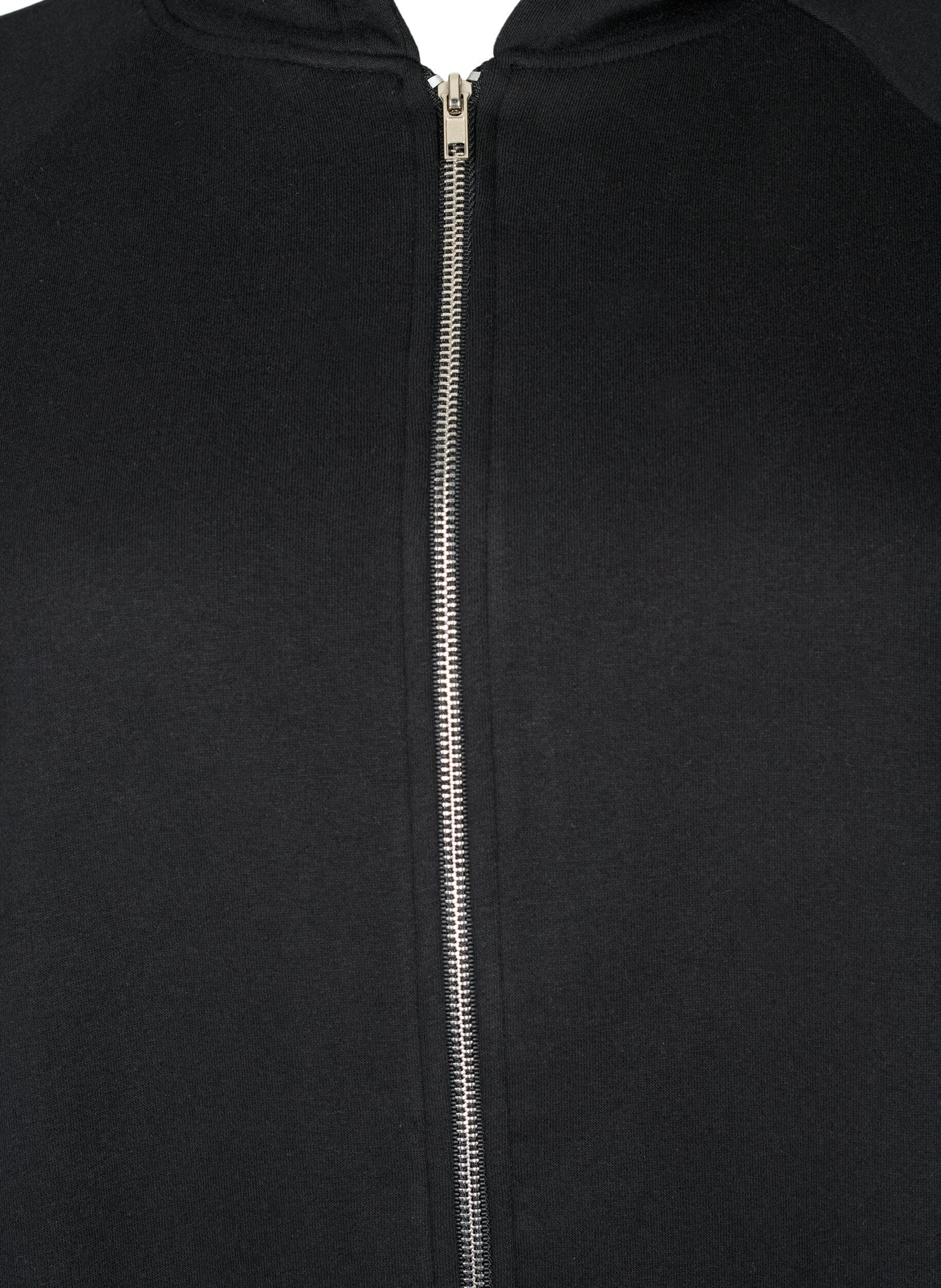 Zizzi Sweatshirt met capuchon, Black, Packshot image number 2