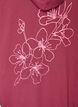Hoodie met ritssluiting en achterkant print, Rood, Packshot image number 3