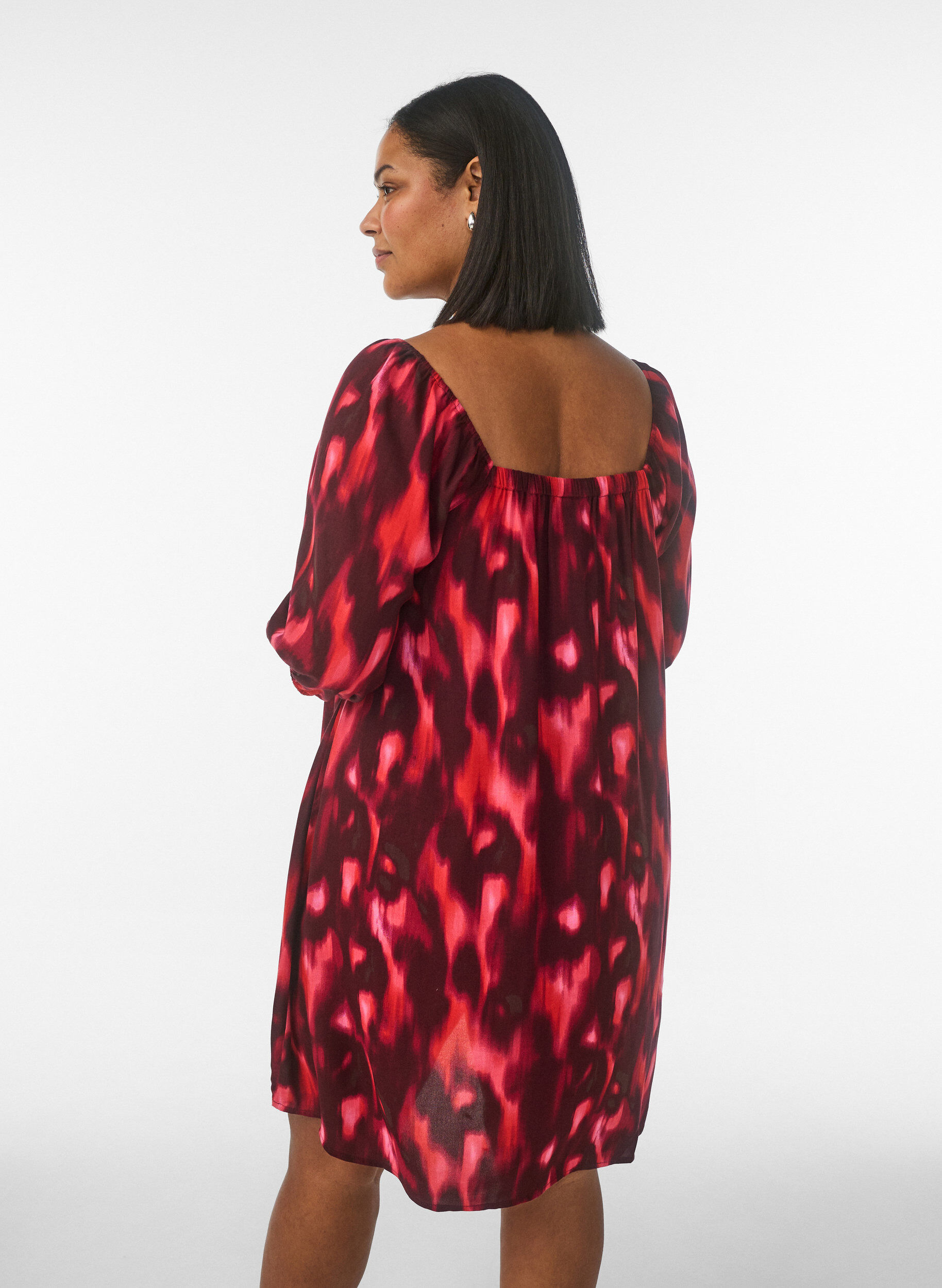 Zizzi Strandjurk in viscose met print, Roze, Model image number 2