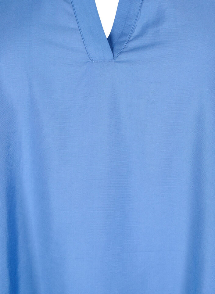 Tuniek van viscose met V-hals en kraag, Riverside, Packshot image number 2