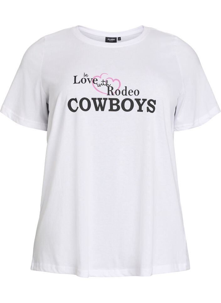 T-shirt met print, Wit, Packshot