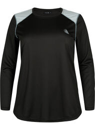Ski-onderhemd met kleurenblok, Black w. Gray Mist