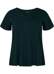 Basic t-shirt in effen kleur met katoen, Groen