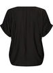 Viscose blouse met knoopjes en textuur, Zwart, Packshot image number 1