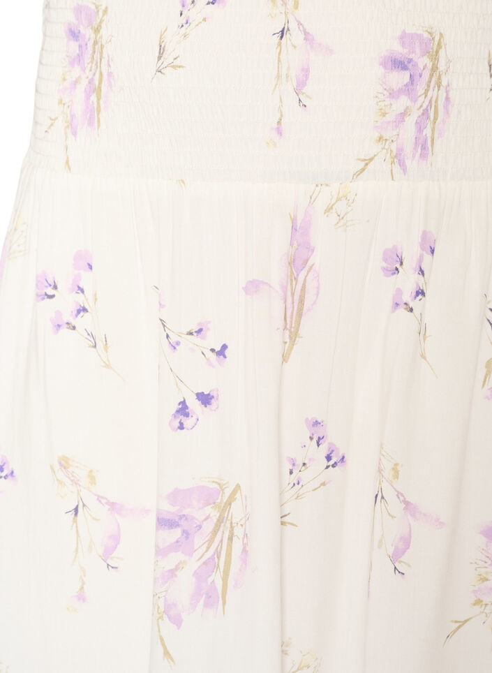 Viscose maxi-rok met smock, Wit, Packshot image number 2