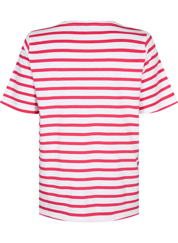 Gestreept katoenen t-shirt, Bright Rose Stripes, Packshot image number 1