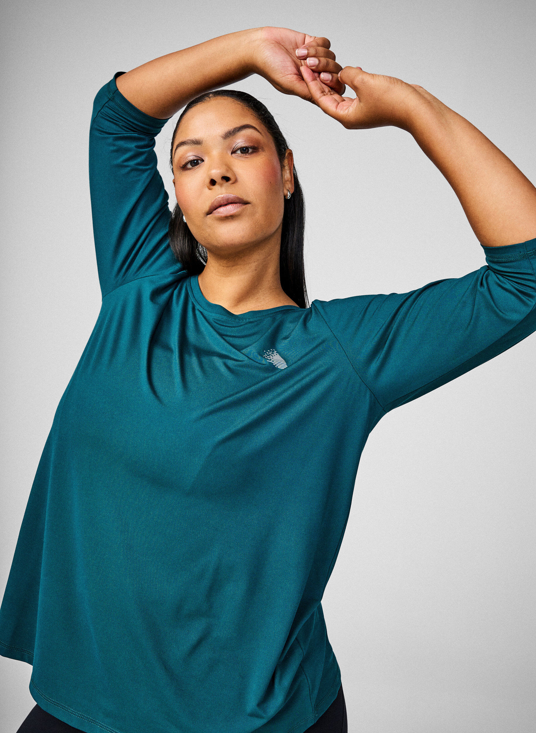 Sporttop met 3/4 mouwen