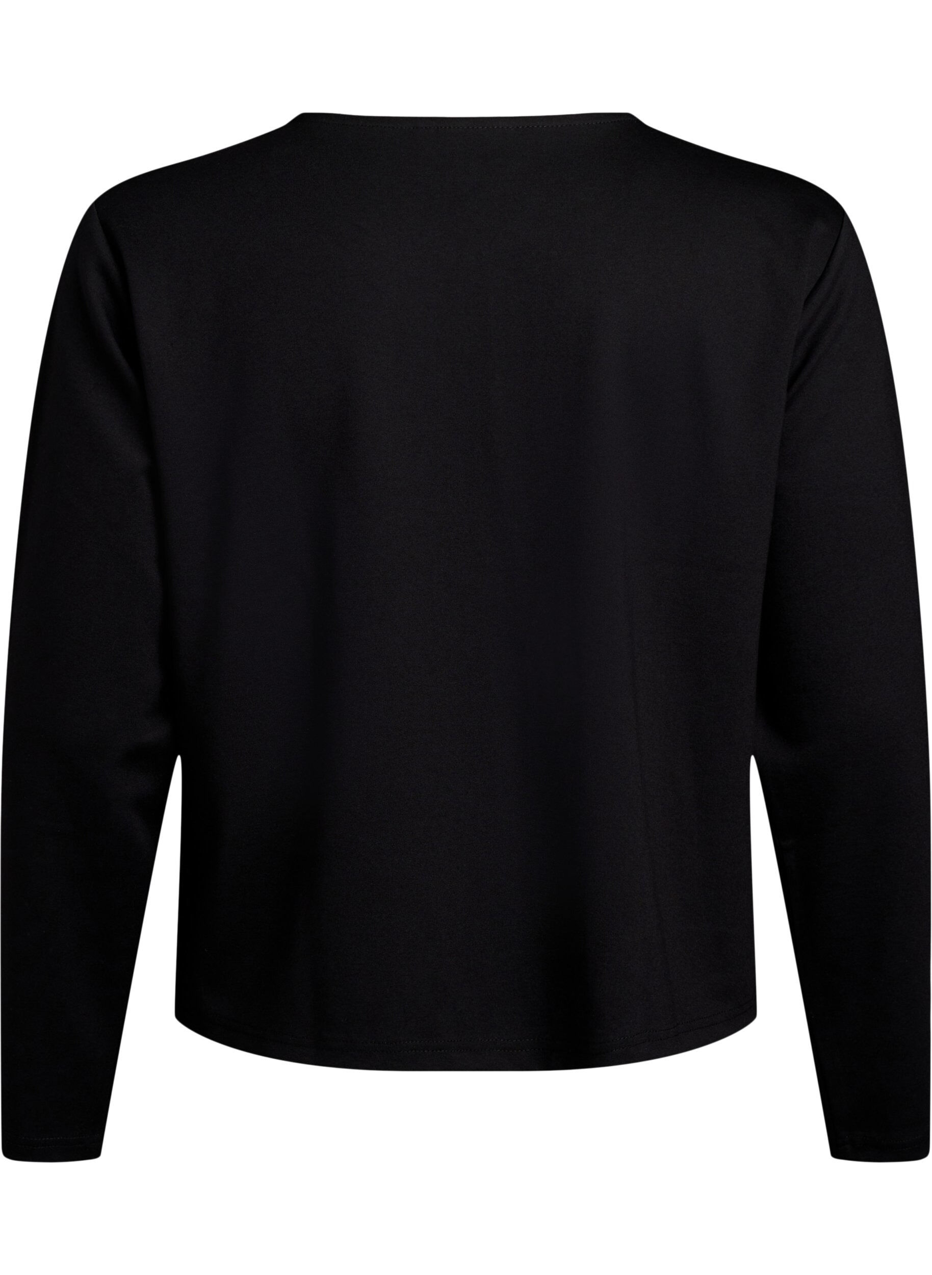 Zizzi Cardigan met decoratieve knopen en lange mouwen, Black, Packshot image number 1