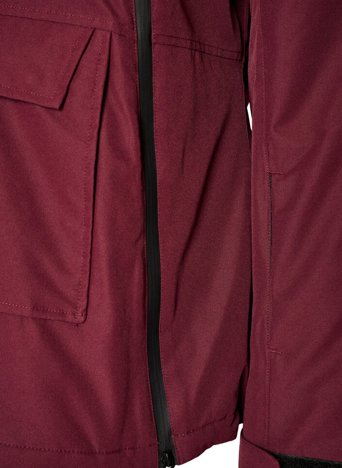 Functionele ski-anorak met capuchon, Rood, Packshot image number 3