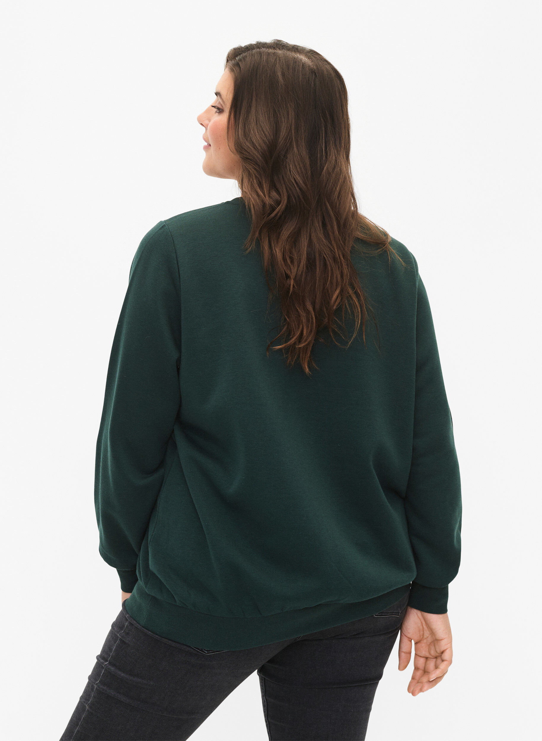 Zizzi Kerst sweatshirt, Scarab SWEATER, Model image number 1