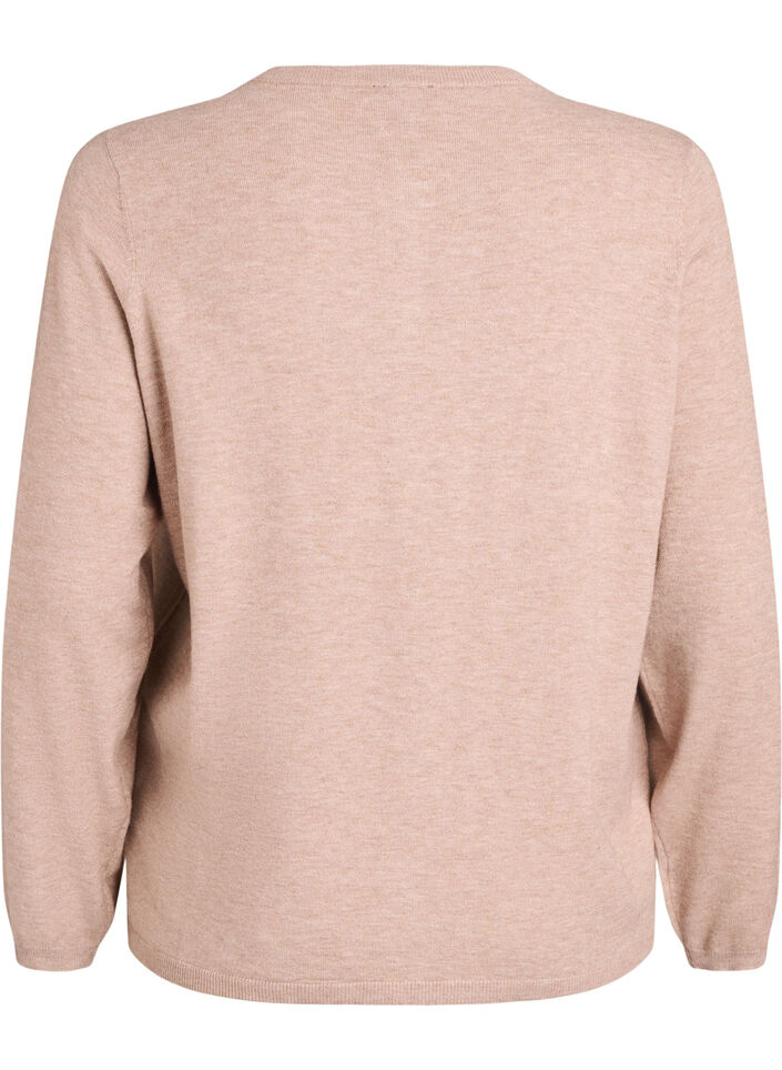 Cardigan met ronde knopen, Beige, Packshot image number 1