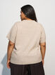 Gebreid vest met korte mouwen, Beige, Model image number 2